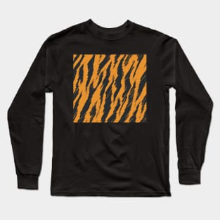 Tiger Pattern, orange, stripes Long Sleeve T-Shirt